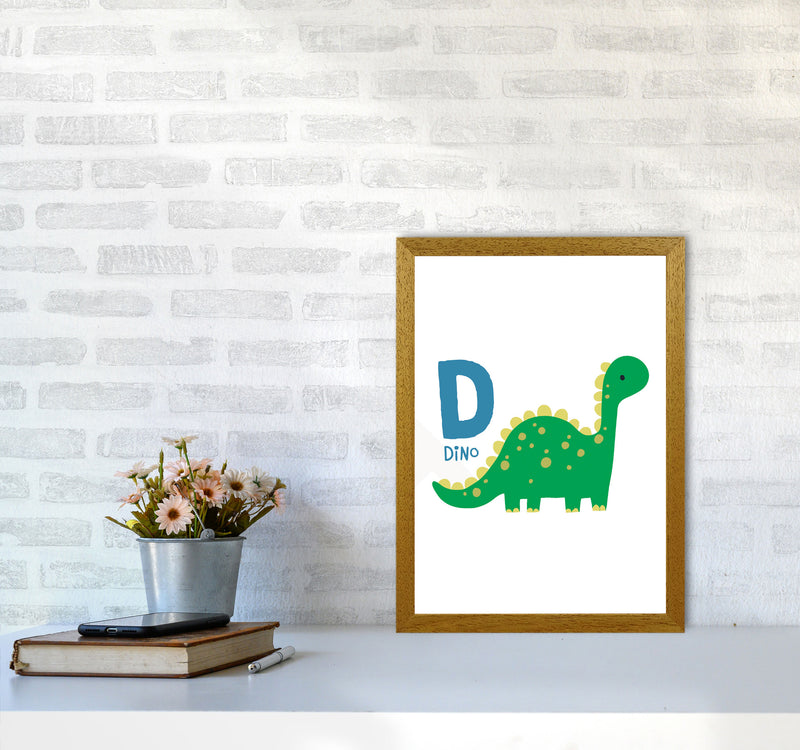 Alphabet Animals, D Is For Dino Framed Nursey Wall Art Print A3 Print Only