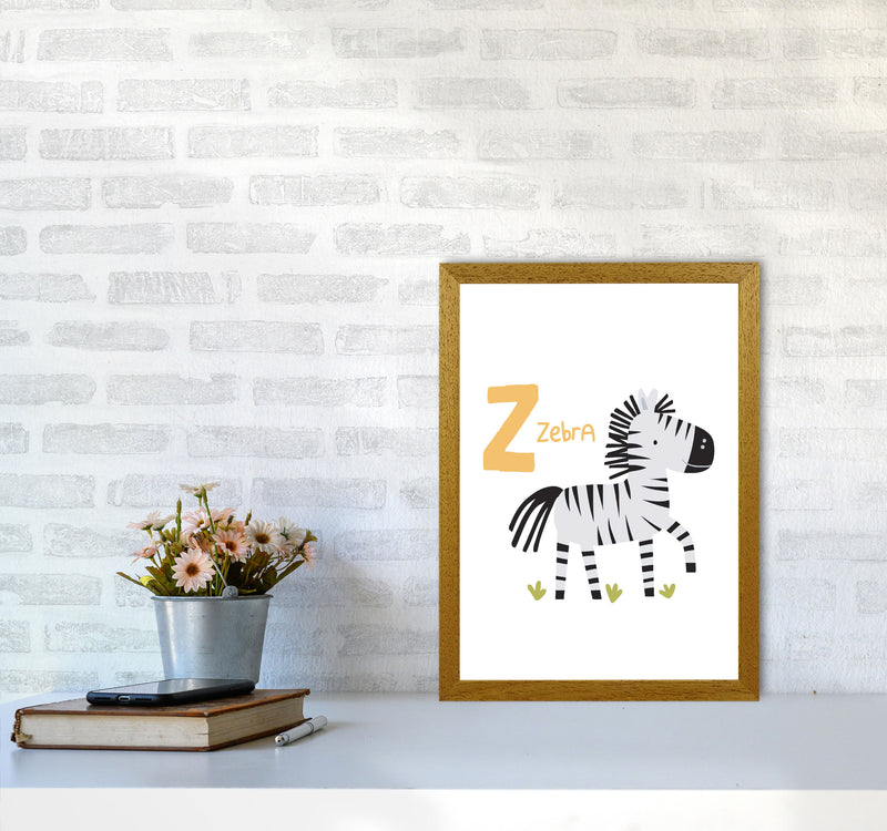 Alphabet Animals, Z Is For Zebra Framed Nursey Wall Art Print A3 Print Only