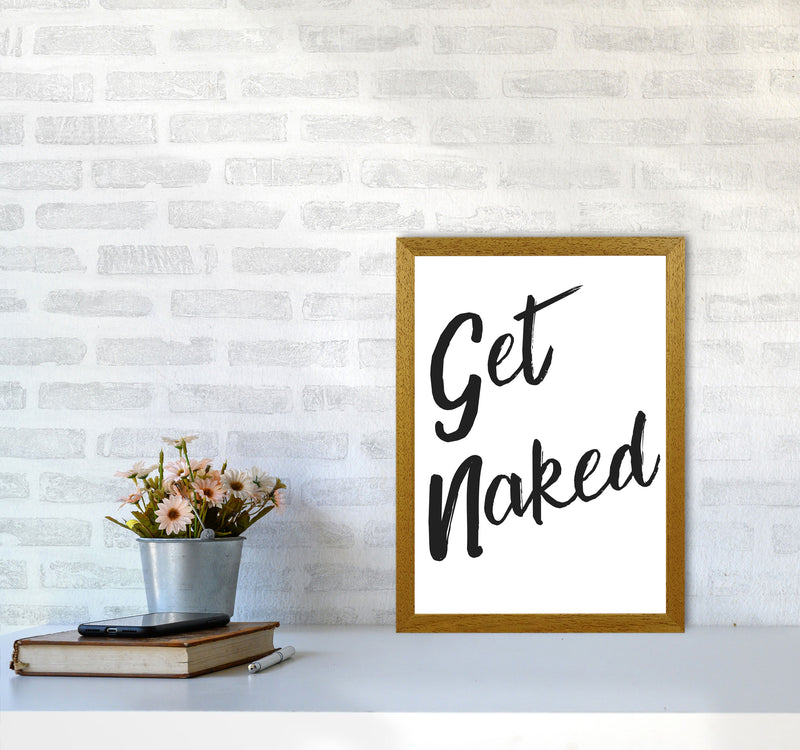 Get Naked 2, Bathroom Modern Print, Framed Bathroom Wall Art A3 Print Only