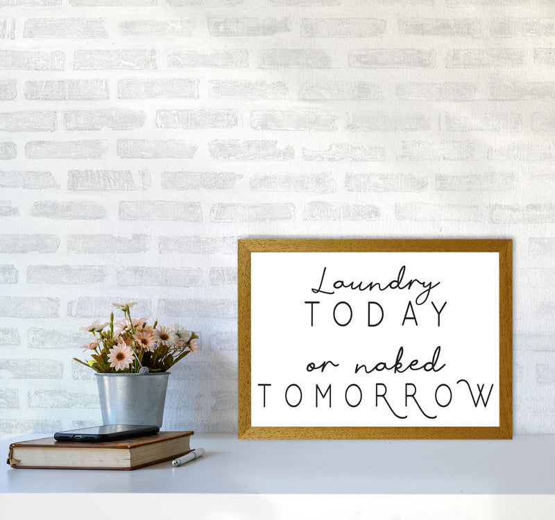 Laundry Today Landscape, Bathroom Modern Print, Framed Bathroom Wall Art A3 Print Only