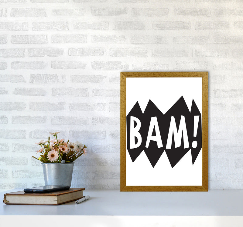 BAM! Black Framed Nursey Wall Art Print A3 Print Only