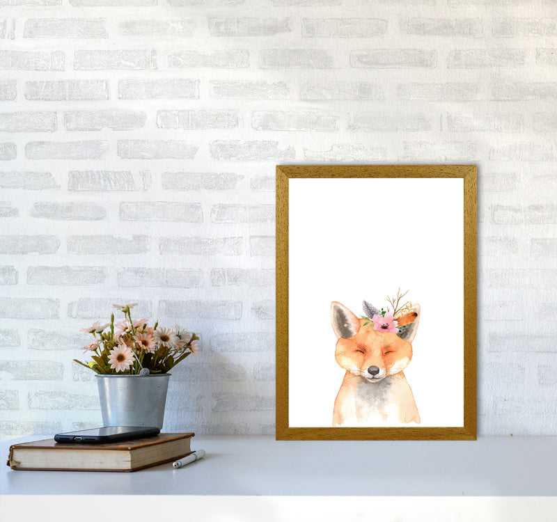 Forest Friends, Floral Cute Fox Modern Print Animal Art Print A3 Print Only