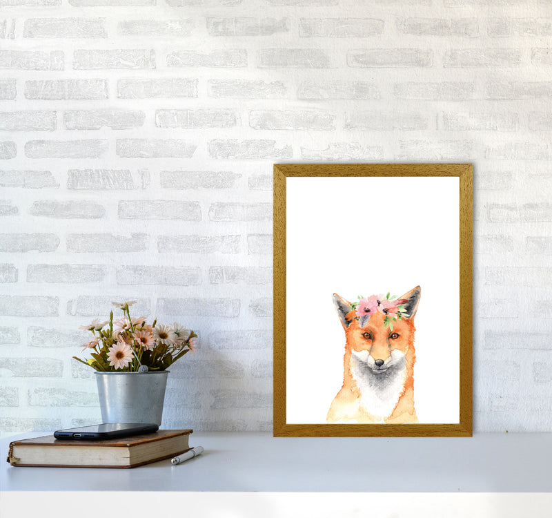 Forest Friends, Floral Fox Modern Print Animal Art Print A3 Print Only
