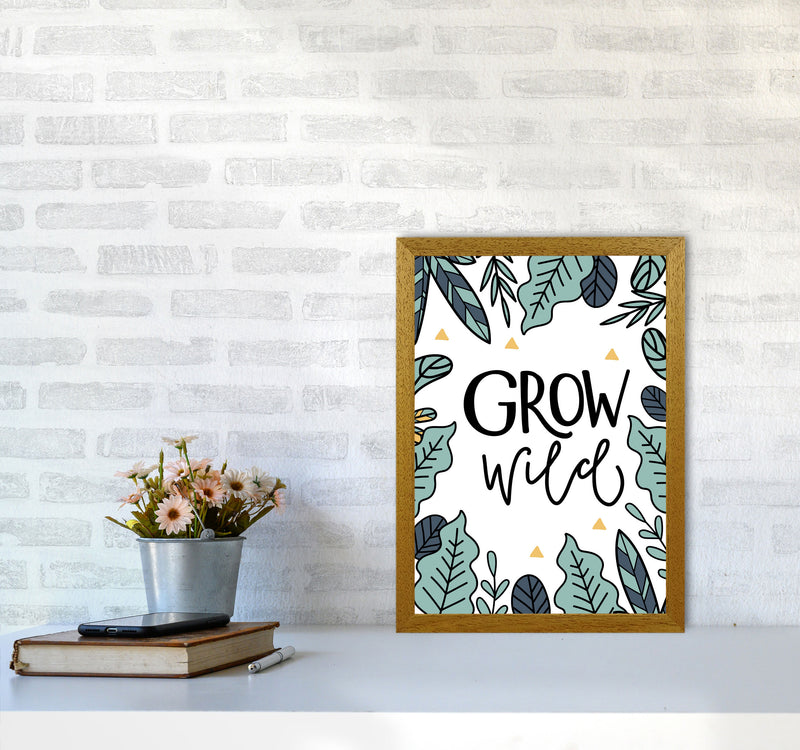 Grow Wild Floral Modern Print, Framed Kitchen Wall Art A3 Print Only