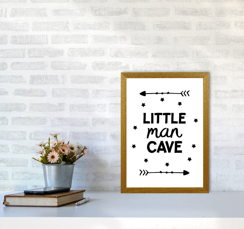 Little Man Cave Black Arrows Framed Nursey Wall Art Print A3 Print Only
