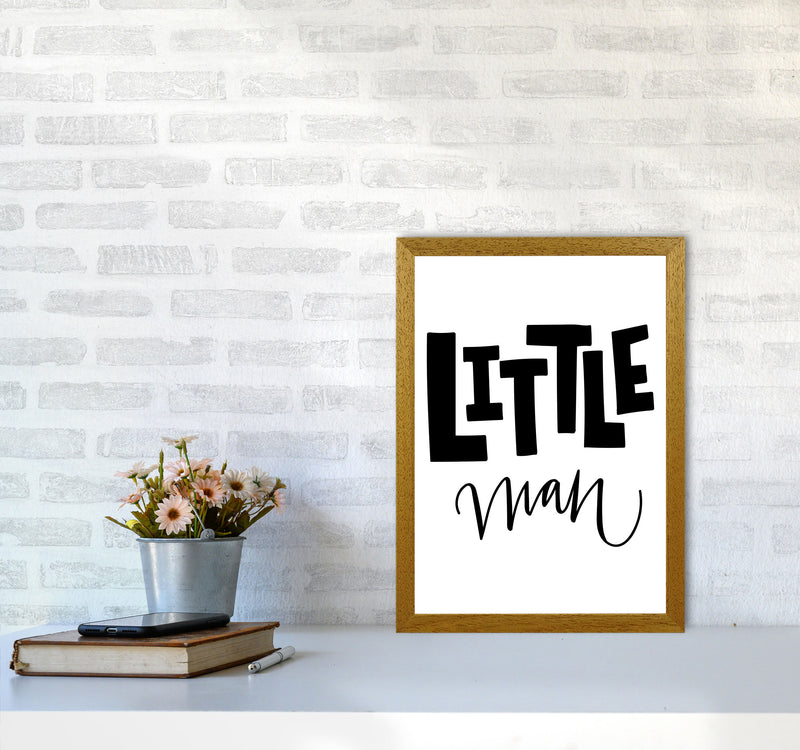 Little Man Black Framed Nursey Wall Art Print A3 Print Only