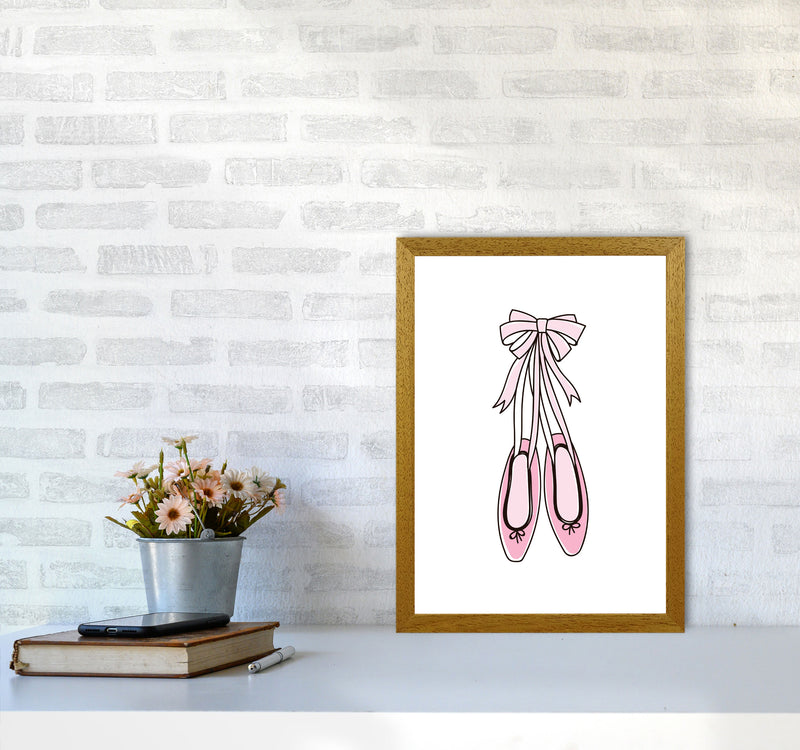Ballerina Shoes Framed Nursey Wall Art Print A3 Print Only