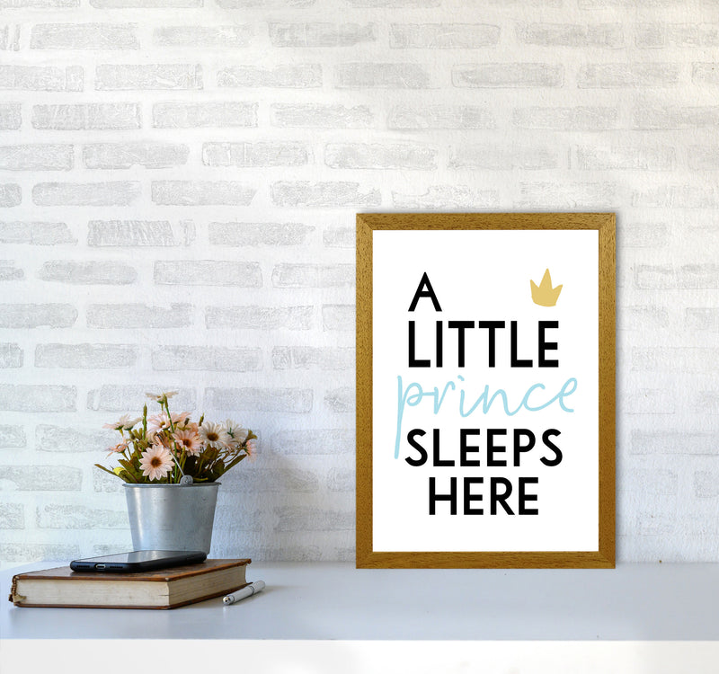 A Little Prince Sleeps Here Framed Nursey Wall Art Print A3 Print Only