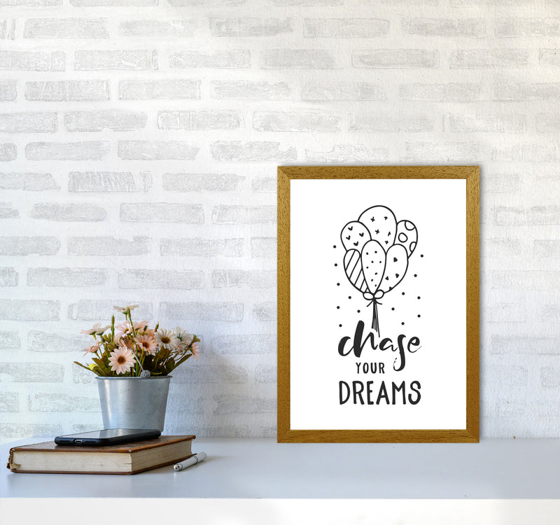 Chase Your Dreams Black Framed Nursey Wall Art Print A3 Print Only