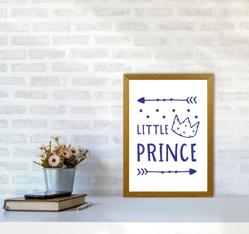 Little Prince Navy Framed Nursey Wall Art Print A3 Print Only