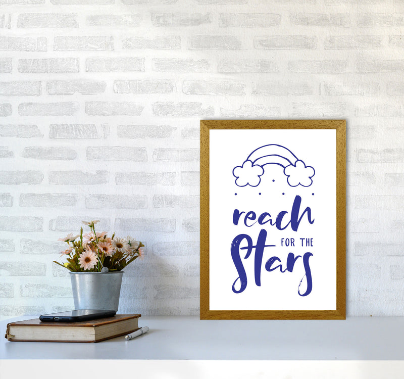 Reach For The Stars Navy Modern Print A3 Print Only