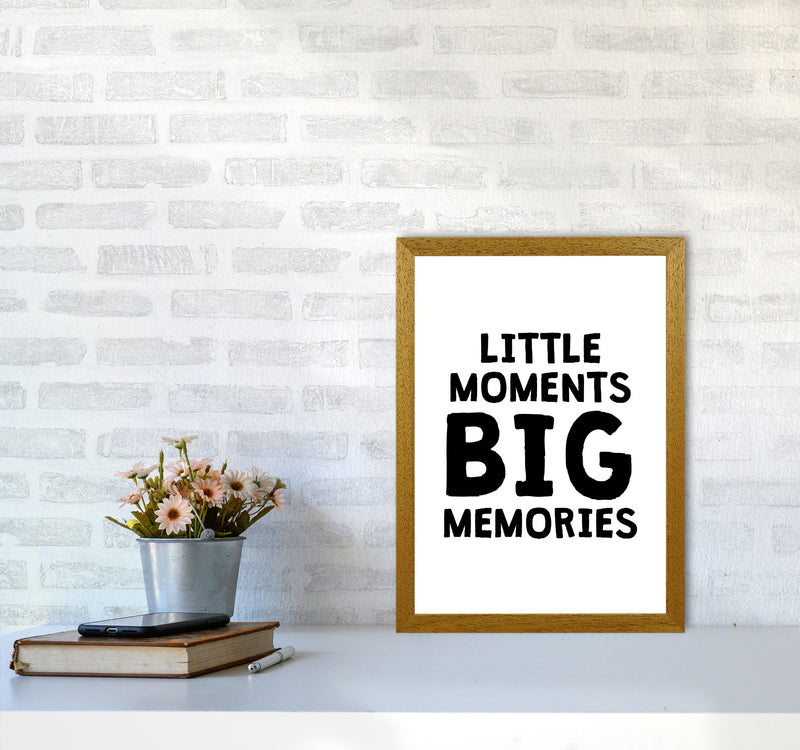 Little Moments Big Memories Black Framed Nursey Wall Art Print A3 Print Only