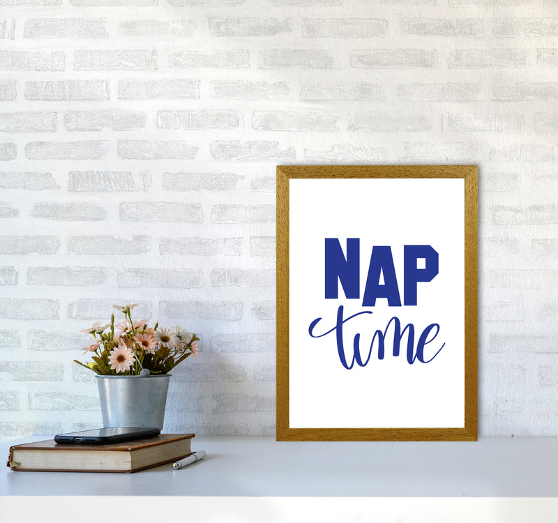 Nap Time Navy Framed Typography Wall Art Print A3 Print Only
