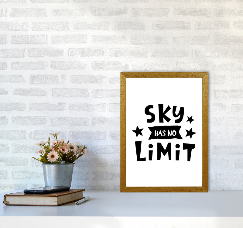 Sky Has No Limit Framed Nursey Wall Art Print A3 Print Only