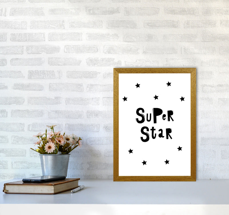 Super Star Scandi Framed Nursey Wall Art Print A3 Print Only
