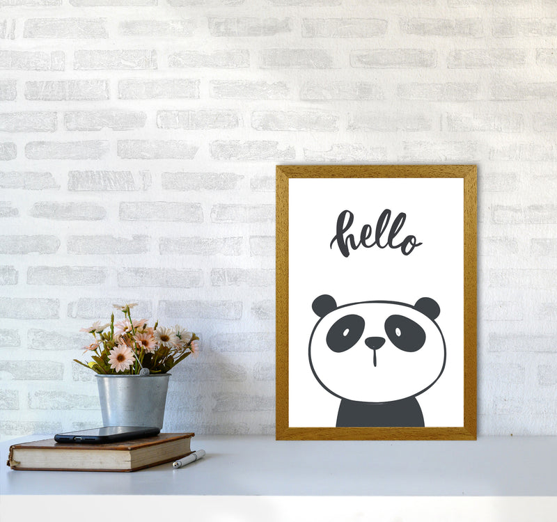 Hello Panda Modern Print Animal Art Print A3 Print Only