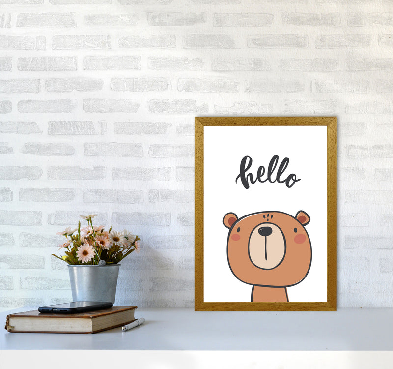 Hello Bear Modern Print Animal Art Print A3 Print Only