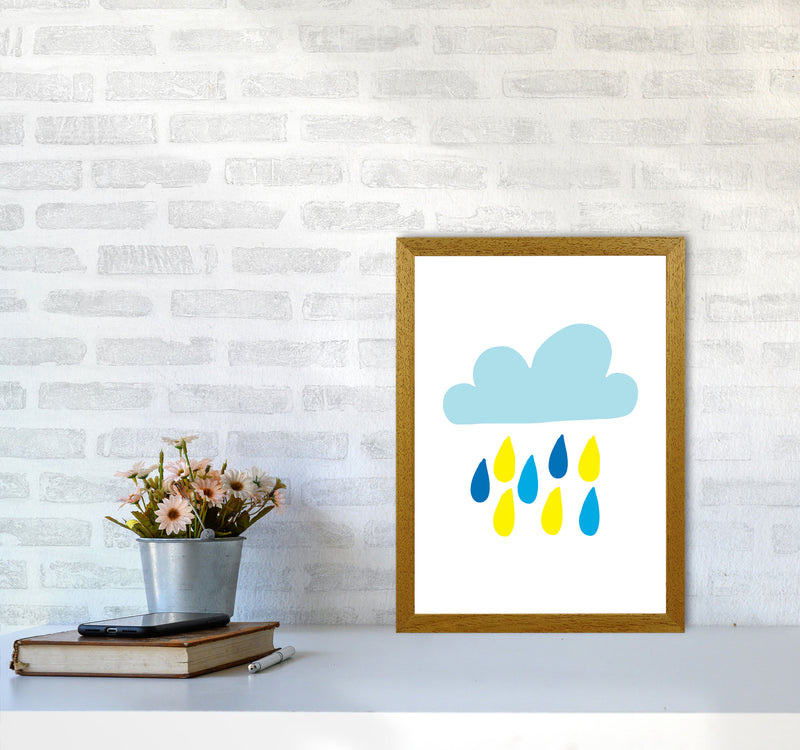 Blue Rain Cloud Modern Print A3 Print Only