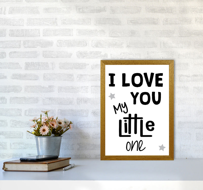 I Love You Little One Black Framed Nursey Wall Art Print A3 Print Only