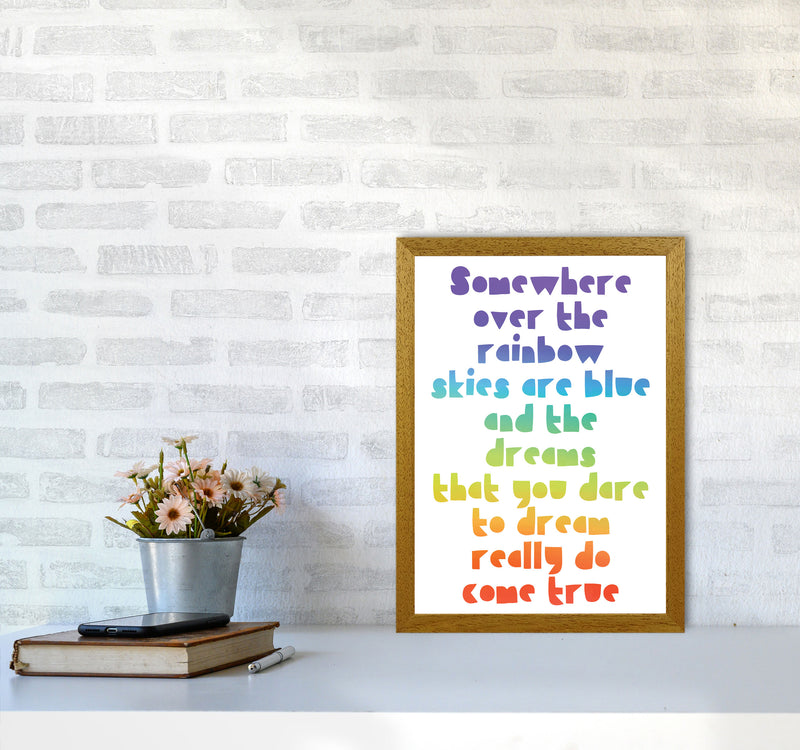 Somewhere Over The Rainbow Multi Modern Print A3 Print Only