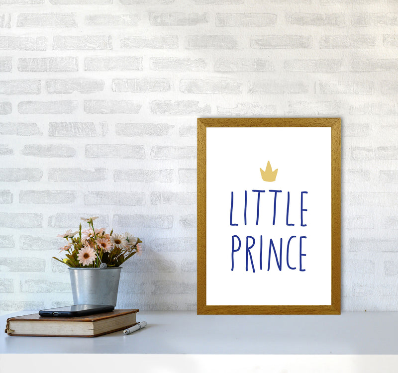 Little Prince Navy And Gold Framed Nursey Wall Art Print A3 Print Only