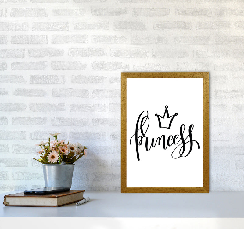 Princess Black Framed Nursey Wall Art Print A3 Print Only
