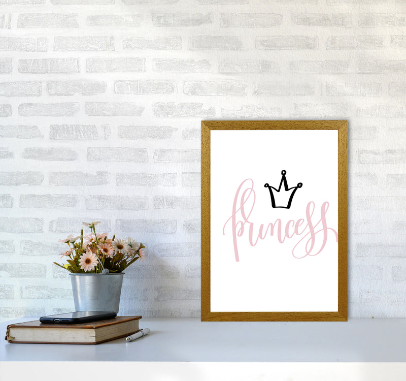 Princess Pink And Black Framed Nursey Wall Art Print A3 Print Only