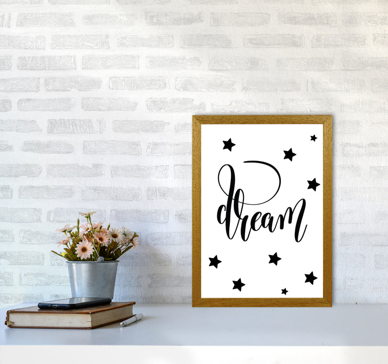 Dream Black Framed Typography Wall Art Print A3 Print Only
