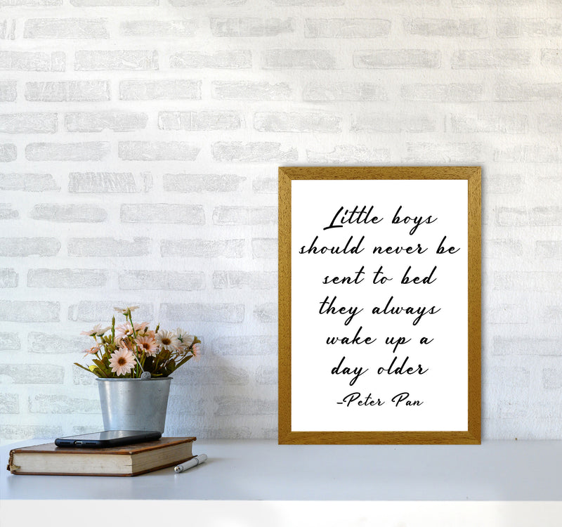 Little Boys Peter Pan Quote Framed Nursey Wall Art Print A3 Print Only