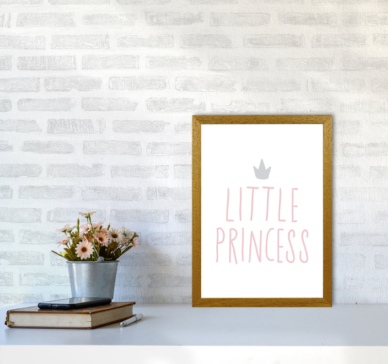 Little Princess Pink And Grey Framed Nursey Wall Art Print A3 Print Only