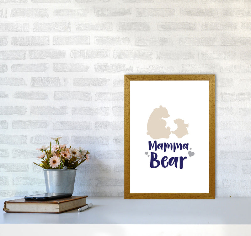 Mama Bear Framed Nursey Wall Art Print A3 Print Only