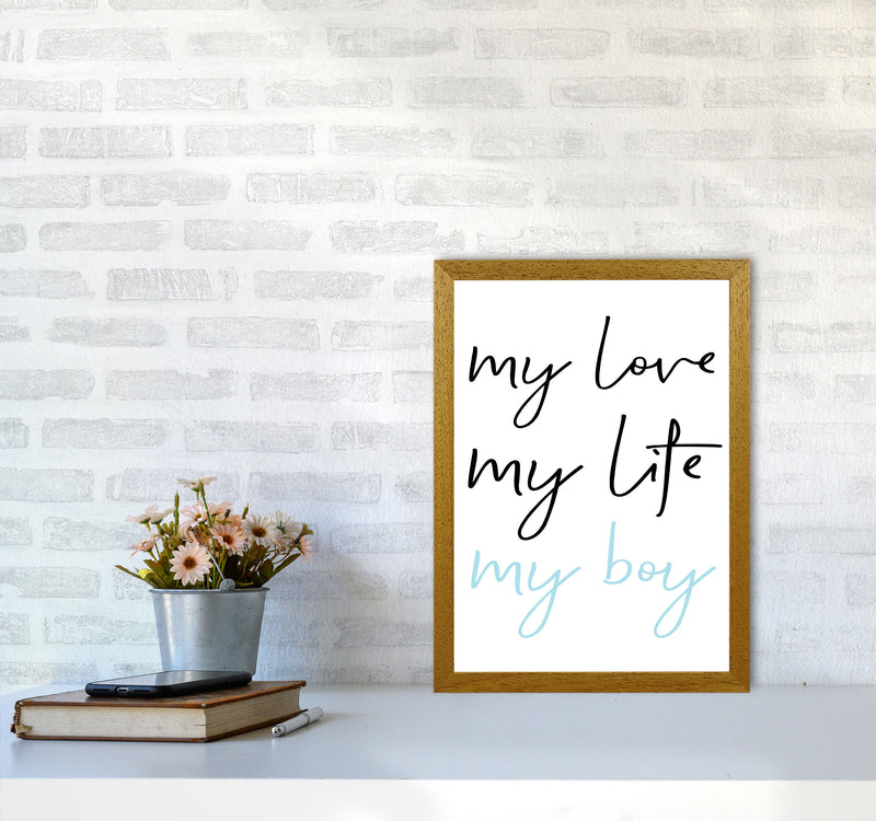 My Love My Life My Boy Framed Nursey Wall Art Print A3 Print Only