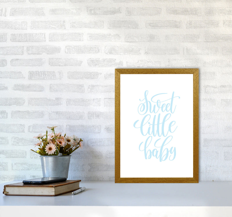 Sweet Little Baby Blue Framed Nursey Wall Art Print A3 Print Only