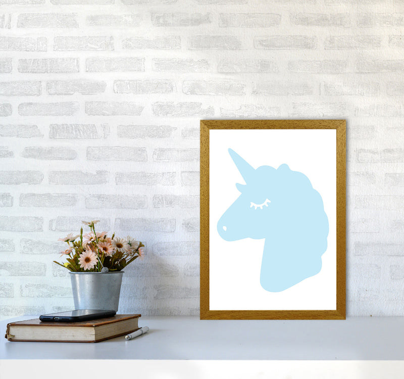 Blue Unicorn Head Modern Print Animal Art Print A3 Print Only