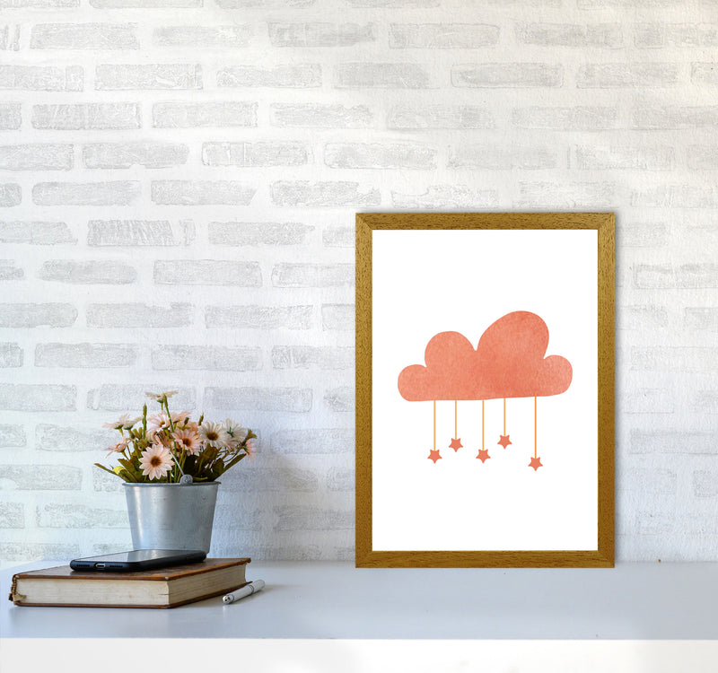Peach Cloud Watercolour Modern Print A3 Print Only