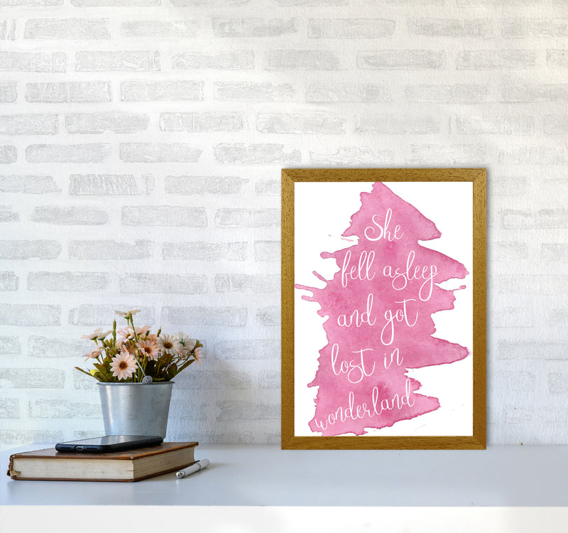 Wonderland Pink Watercolour Modern Print A3 Print Only