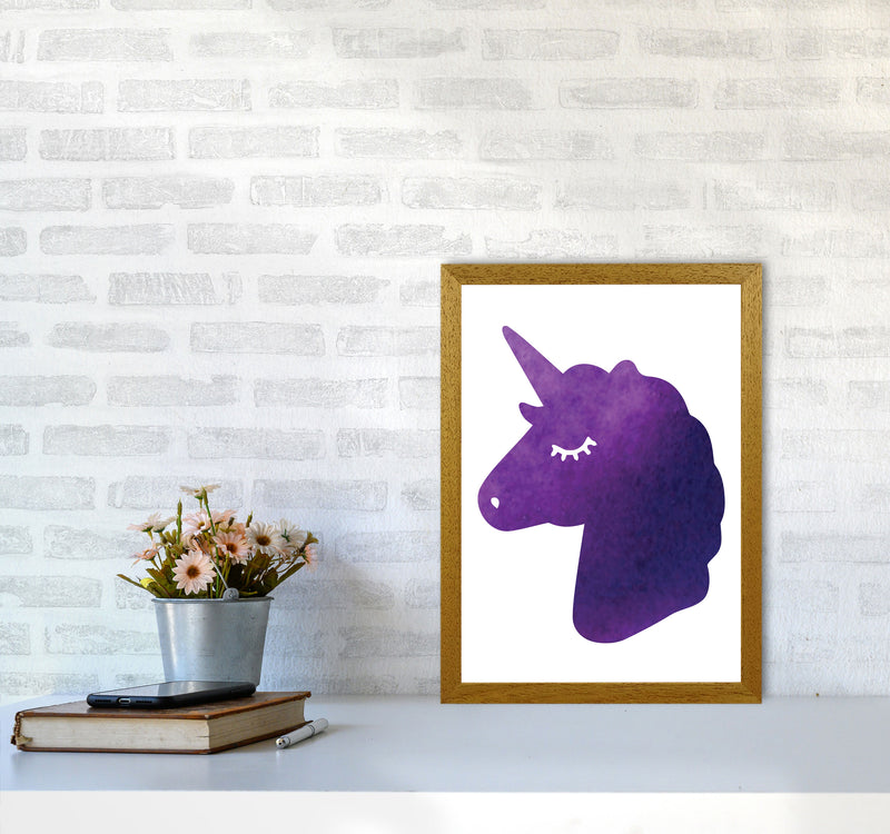 Unicorn Purple Silhouette Watercolour Modern Print A3 Print Only