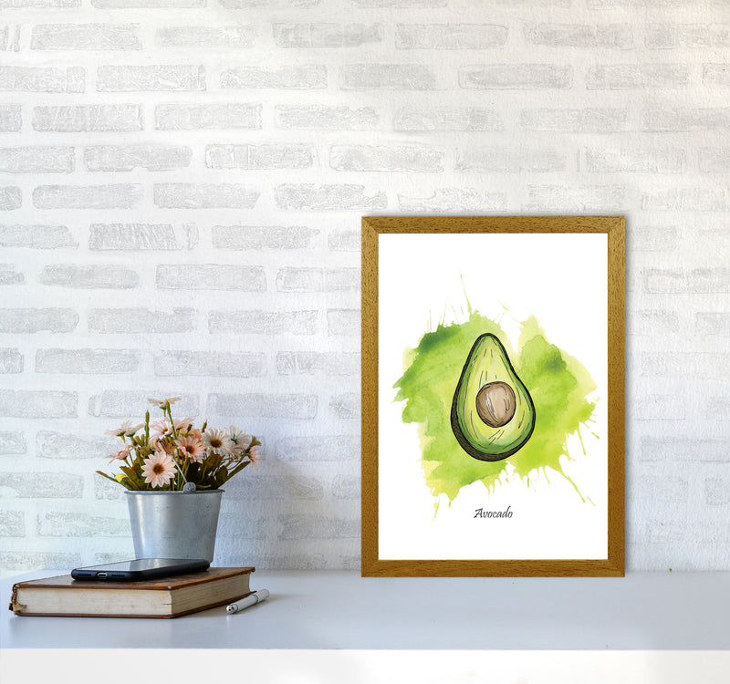 Avocado Modern Print, Framed Kitchen Wall Art A3 Print Only