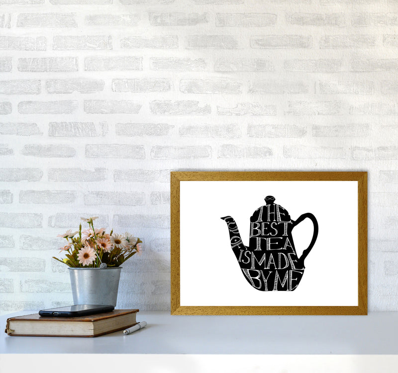 The Best Tea Modern Print, Framed Kitchen Wall Art A3 Print Only