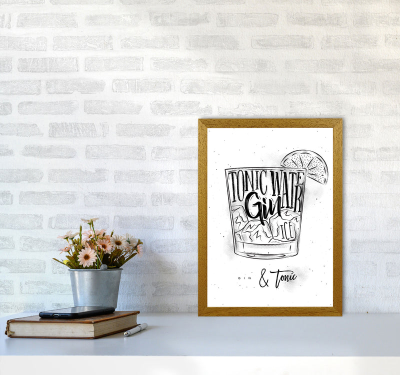 Gin And Tonic Modern Print, Framed Kitchen Wall Art A3 Print Only