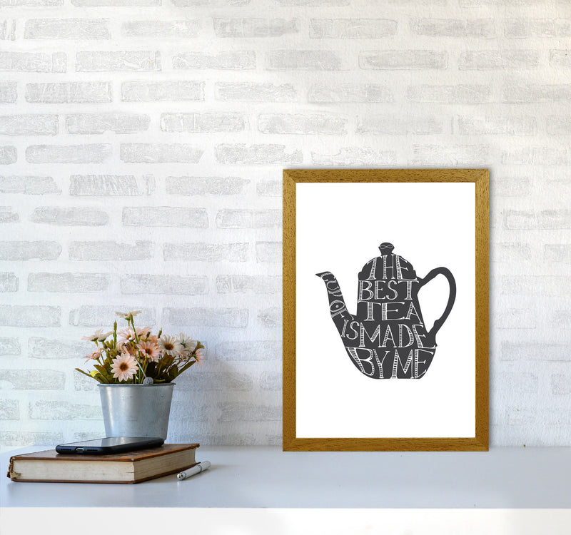 Tea Pot Portrait Modern Print, Framed Kitchen Wall Art A3 Print Only