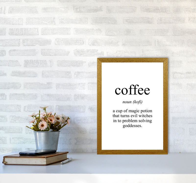 Coffee Framed Typography Wall Art Print A3 Print Only