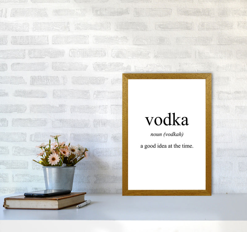 Vodka Modern Print, Framed Kitchen Wall Art A3 Print Only