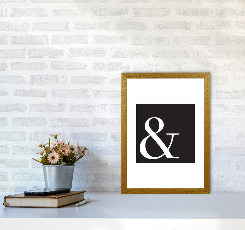 Ampersand Black Framed Typography Wall Art Print A3 Print Only
