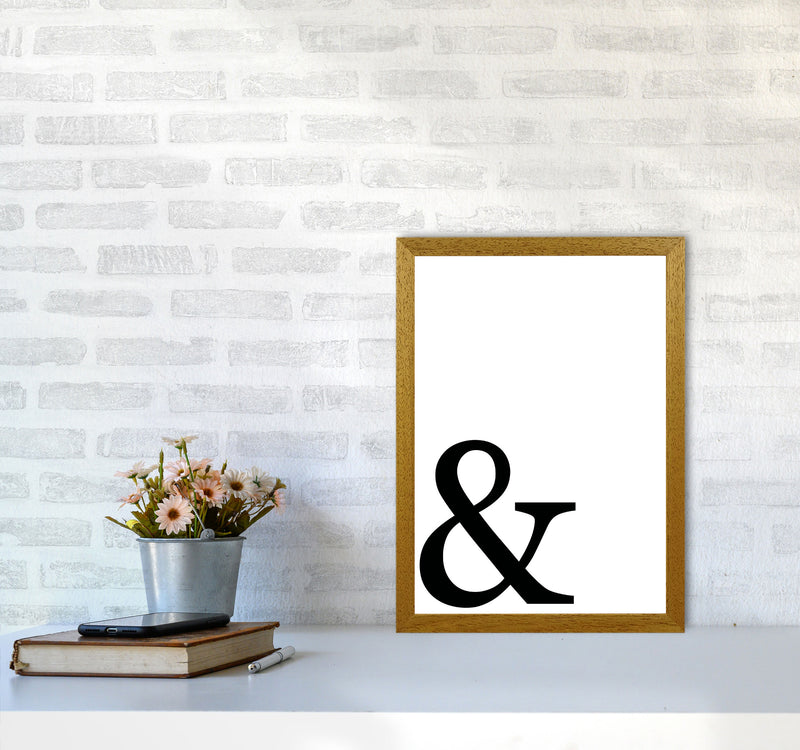 Ampersand Framed Typography Wall Art Print A3 Print Only