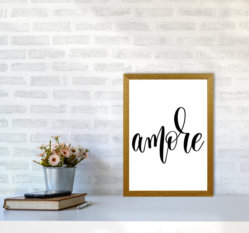 Amore Framed Typography Wall Art Print A3 Print Only