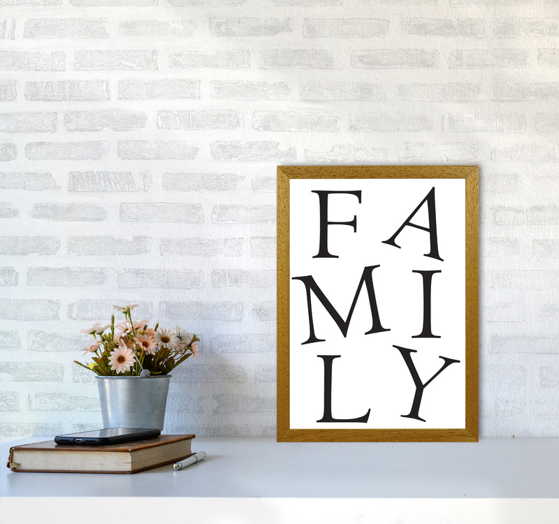 Family Framed Typography Wall Art Print A3 Print Only