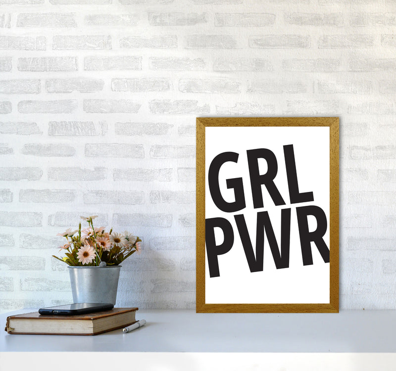 Girl Power Framed Typography Wall Art Print A3 Print Only