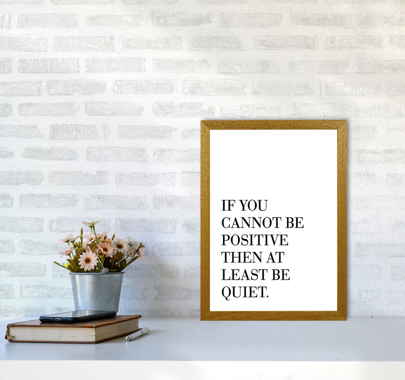 Be Quiet Framed Typography Wall Art Print A3 Print Only