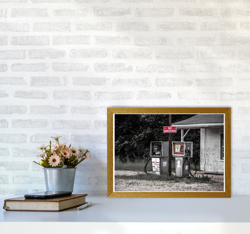 Abandoned Gas Pumps Modern Photography Print A3 Print Only